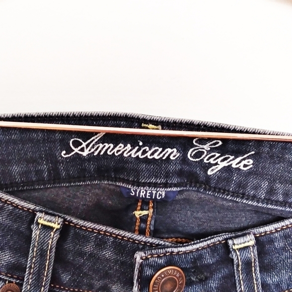 American Eagle Dark Wash Skinny Jeans Size 0 Short - Picture 5 of 7